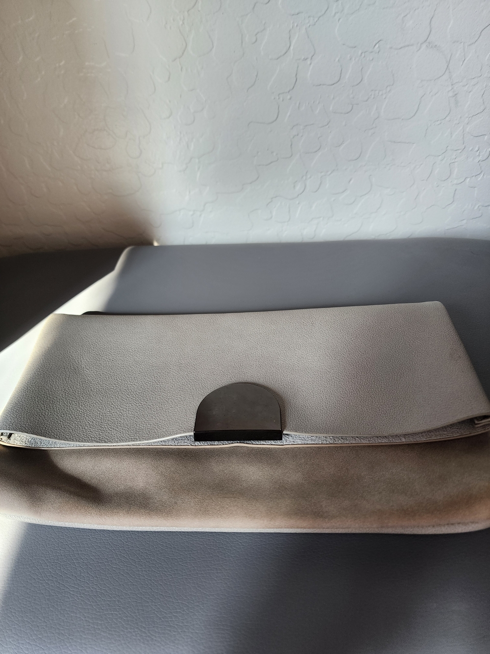 New NWT BP Nordstrom Tan Brown Purse Foldover Clutch Faux Leather Handbag. 